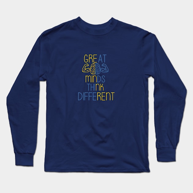 Great minds thinks different Long Sleeve T-Shirt by YaiVargas